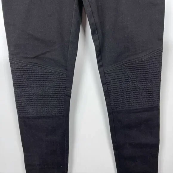 VINCE Black Mid Rise 5 Pocket Zip Ankle Moto Skinny Jeans Women's Size 26 - Picture 7 of 12